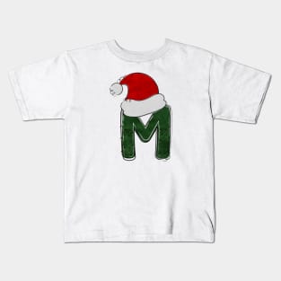 Letter M - Christmas Letter Kids T-Shirt